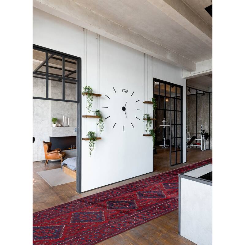 ECARPETGALLERY Hand-knotted Finest Khal Mohammadi Red Wool Rug - 2'9 x 12'1