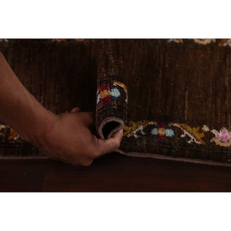 Floral Vegetable Dye Ziegler Oriental Area Rug Wool Handmade Carpet - 5'8" x 7'11"