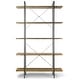 preview thumbnail 9 of 10, Amrit 84.5" Wood Shelf Metal Frame Etagere Five-shelf Bookcase