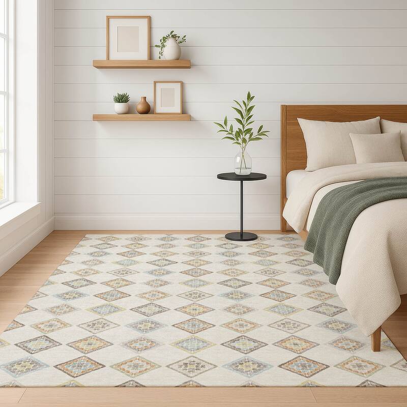 Machine Washable Indoor/ Outdoor Global Flagler Chantille Rug