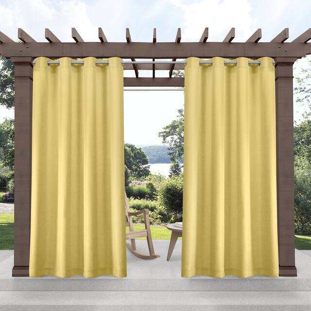 ATI Home Biscayne Indoor/Outdoor Grommet Top Curtain Panel Pair