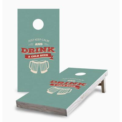 Drink Cold Beer Cornhole Game (Choose Wraps or Boards)