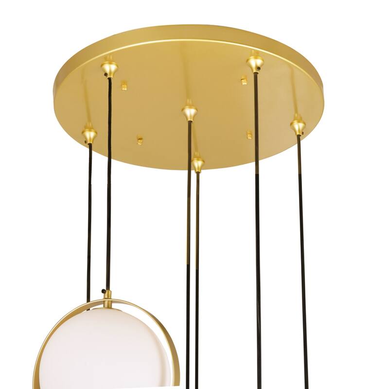 Da Vinci 6 Light Multi Light Pendant With Brass Finish - Medallion Gold