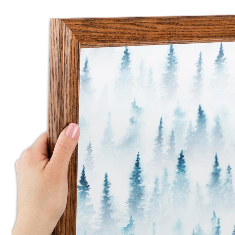ArtToFrames Clayton Oak 18x28 Inch Picture Frame, 1.25 Inch Wood Poster Frame Available in Multiple Colors (59504-18x28) - Walnut Stain on Oak - 18x28