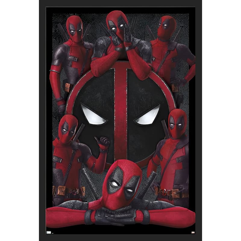 Marvel Deadpool Legacy - Collage Framed Art Poster - 24 x 36 Inch