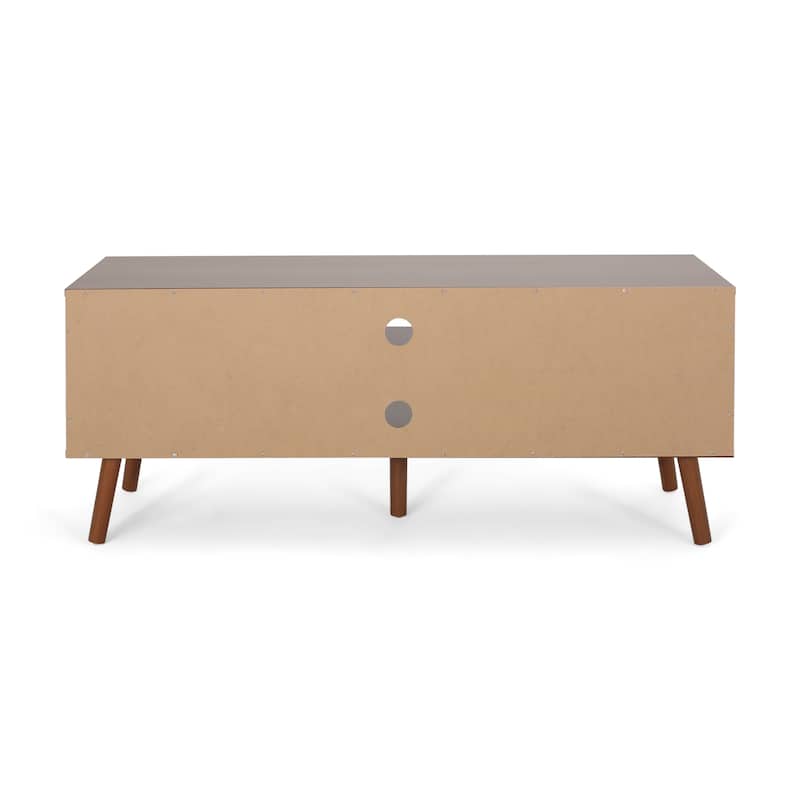 Peermont Mid-Century Modern TV Stand with 2 Doors and 2 Shelves by Christopher Knight Home - 47.25" W x 15.50" D x 18.50" H