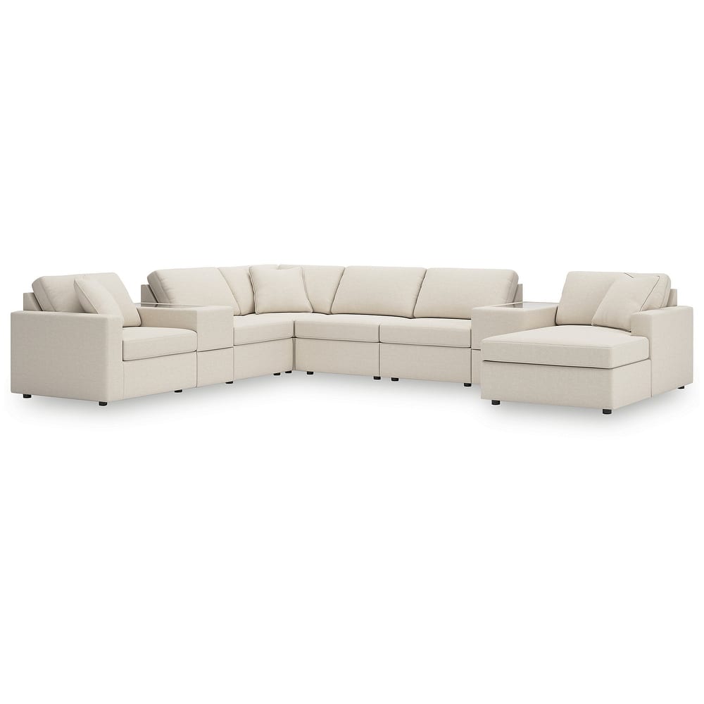 Signature Design by Ashley Modmax 8-Piece Sectional with Chaise and Storage Consoles - 157" W x 124" D x 36" H
