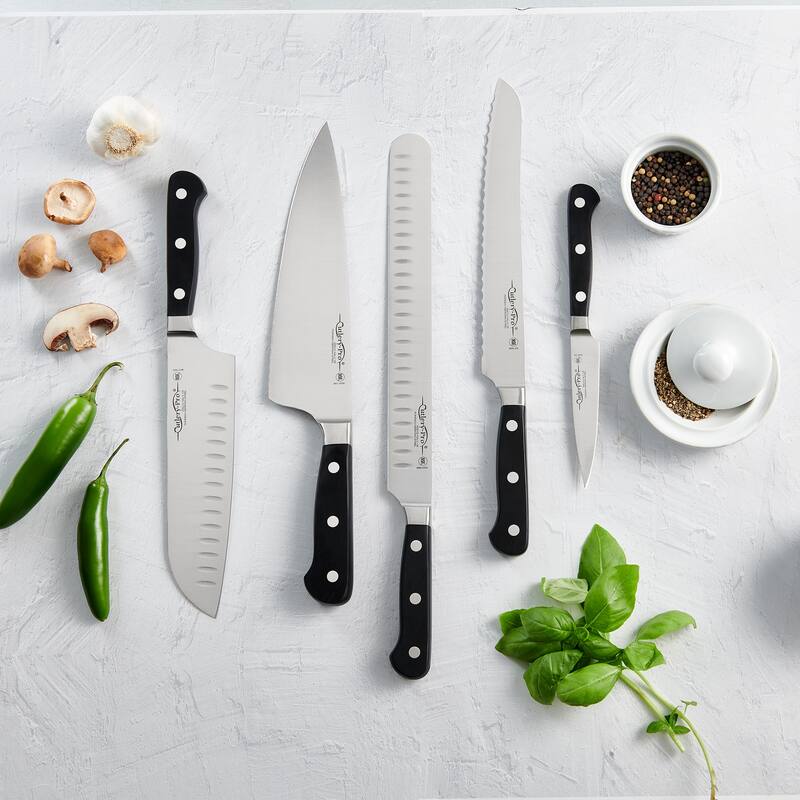 CatCora Forged Granton Roast Slicer Knife, Professional 10-Inch German Steel Blade, NSF-Certified Kitchen Knife - Aluminum