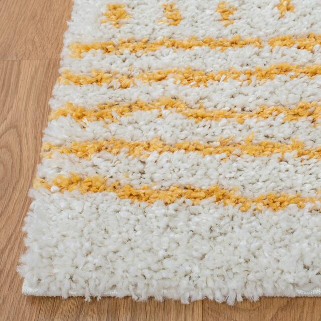 SAFAVIEH Arizona Shag Lotta Moroccan 1.2-inch Thick Rug