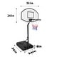 preview thumbnail 7 of 6, Portable 3.1ft to 4.7ft Height-Adjustable Poolside and Swimming Pool Basketball Hoop for Kids