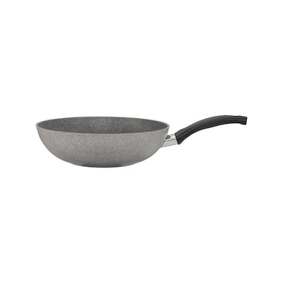 BALLARINI Parma by HENCKELS Forged Aluminum 11-inch Nonstick Stir Fry Pan with Lid, Made in Italy - Grey