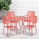 preview thumbnail 17 of 23, 28-inch Square 5-piece Indoor/ Outdoor Folding Table and Chairs Set