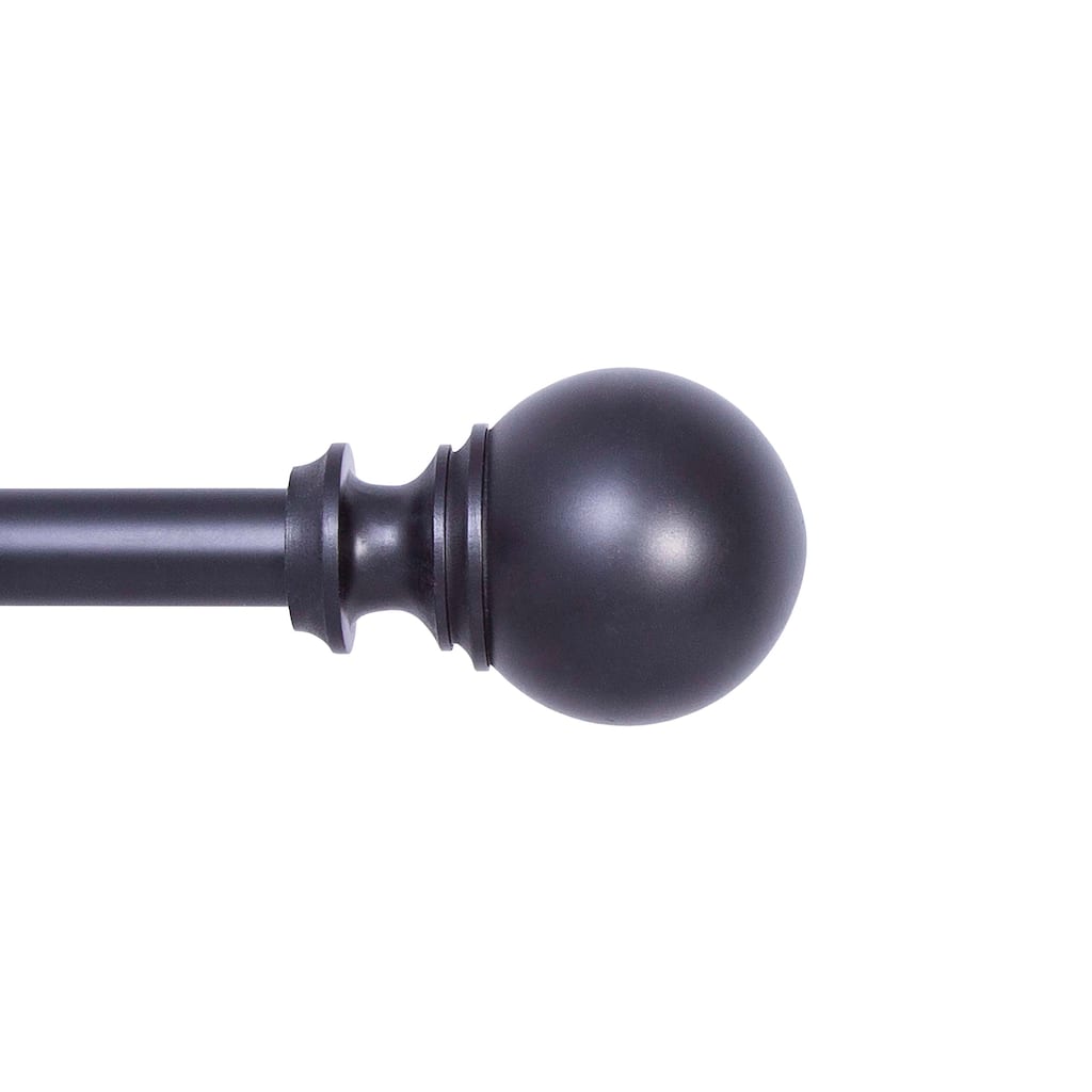 Kenney® Fast Fit™ Carlin 5/8" No Measure Curtain Rod, 36-66", Matte Black