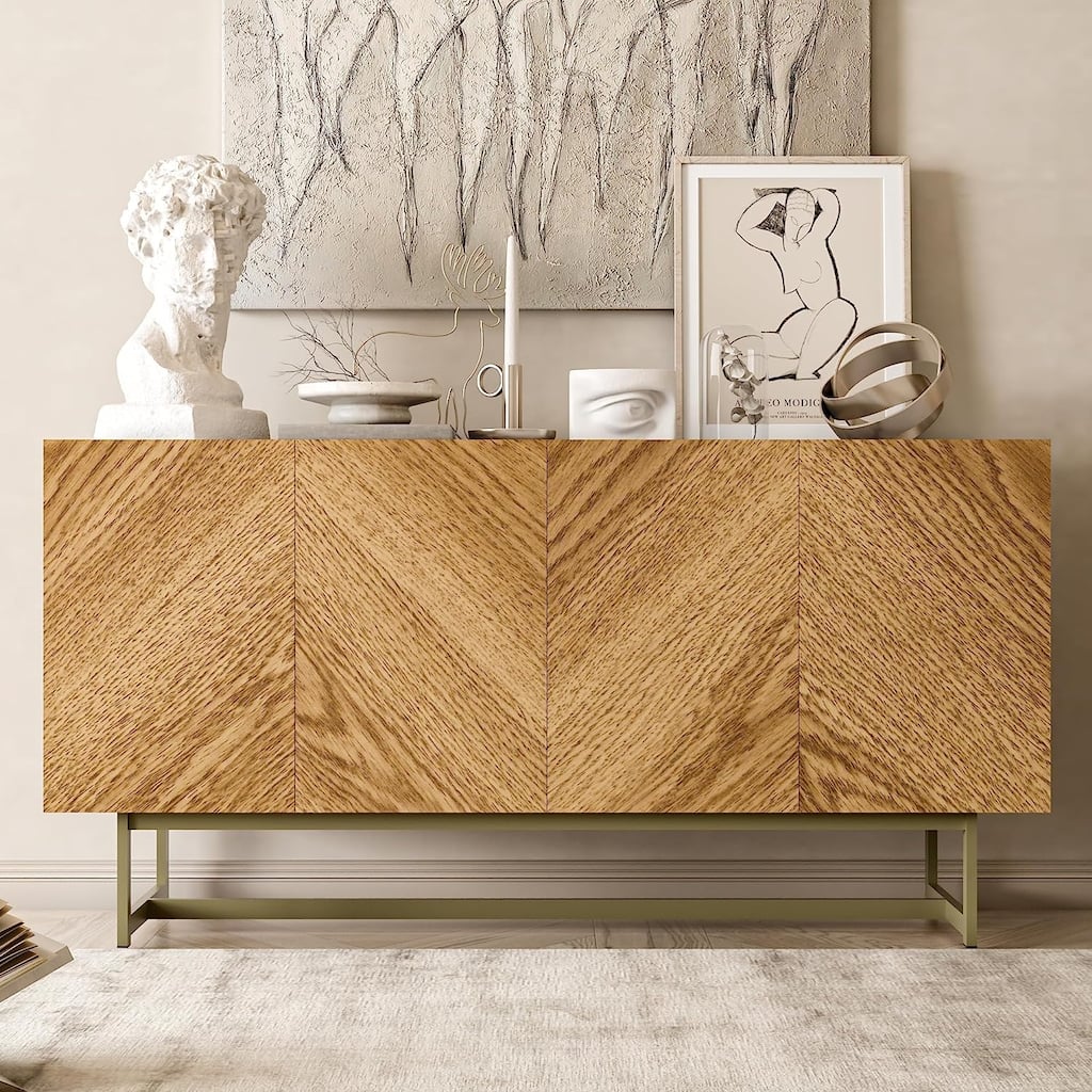 Roomfitters Media Console Cabinet/TV Stand/Side board up to 60" - 58 inches