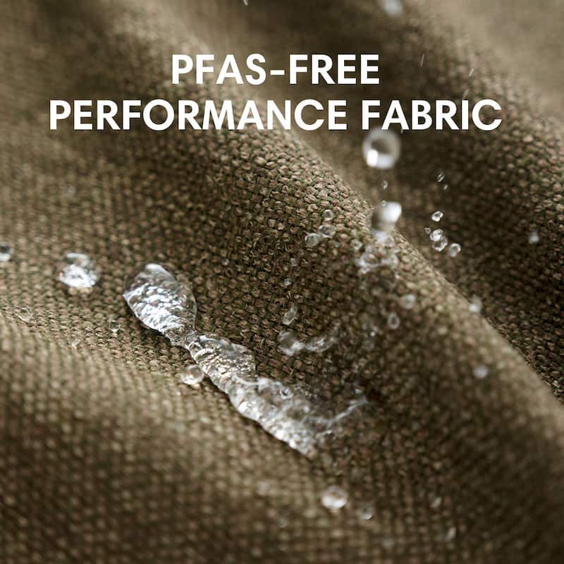 Upholstered Dining Chairs Set of 4 with Open-Back Design and Performance Fabric