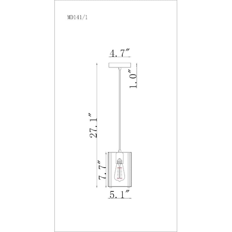 Dania 6 Inch Wood Grain Finish Single Light Pendant