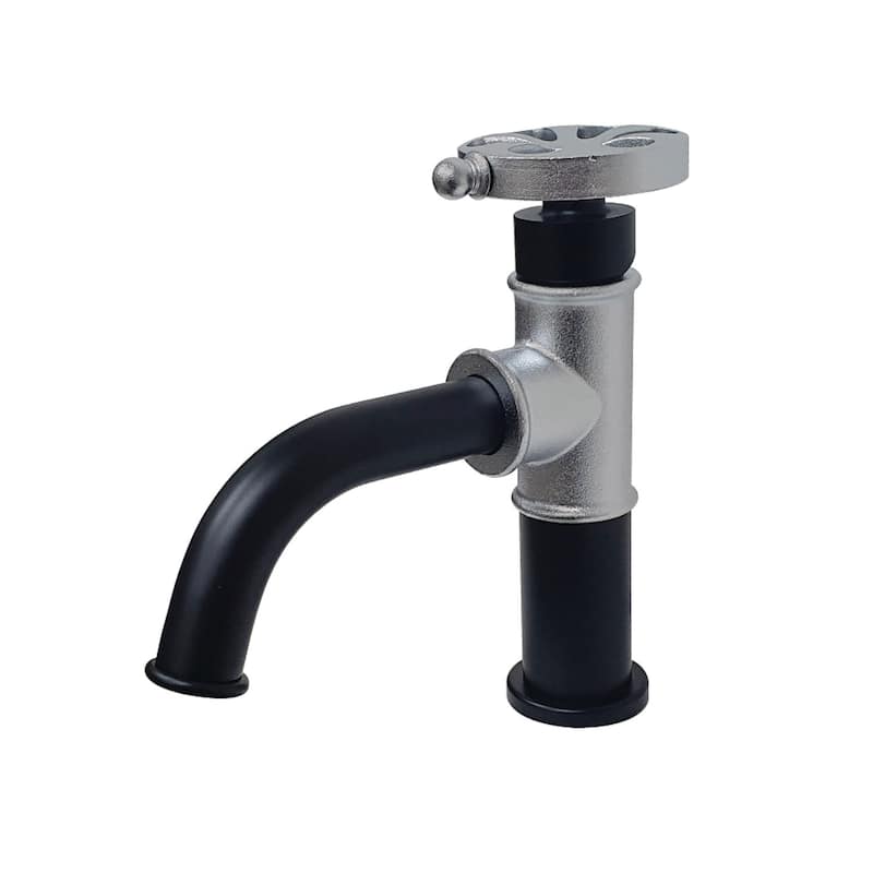 Kingston Brass Belknap 1.2 GPM Deck Mounted Single Hole Bathroom - Matte Black / Polished Chrome