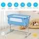 preview thumbnail 24 of 39, Travel Portable Baby Bed Side Sleeper Bassinet Crib with Carrying Bag - 38" x 19.5"-27.5" x 26.5"-34" (L x W x H)