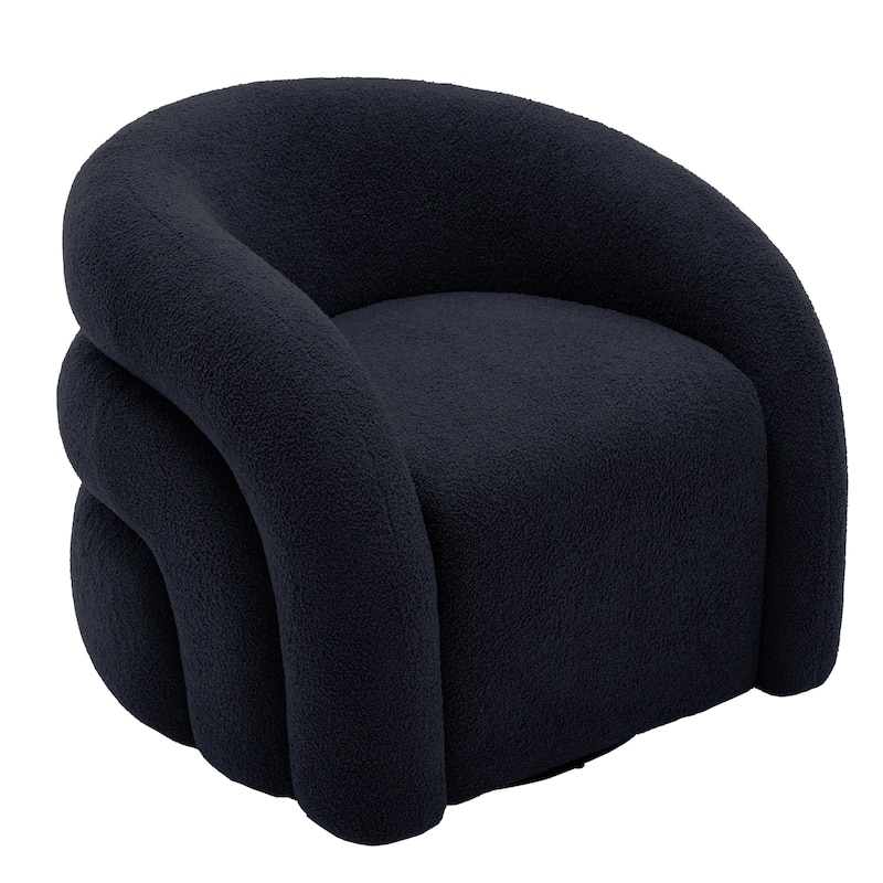 Upholstered Swivel Barrel Accent Chair