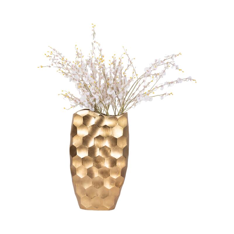Sagebrook Home Metal, Honeycomb Vase