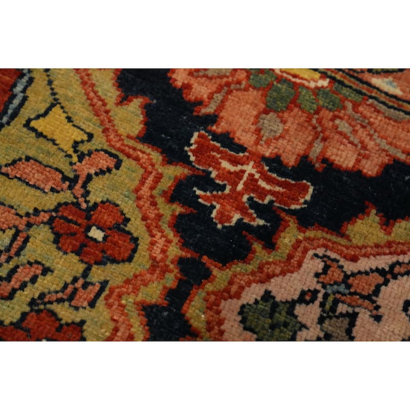 Hand Knotted Oriental 100% Wool Carpet Traditional Floral Multi-Colored Sultanabad Area Rug - 6' 2'' X 5' 2''