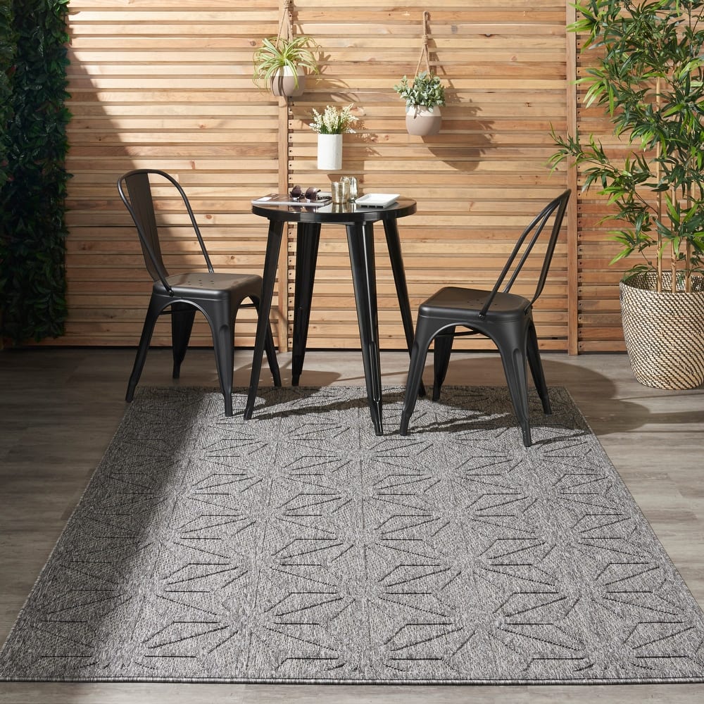 Nourison Palamos Transitional Geometric Indoor Outdoor Area Rug