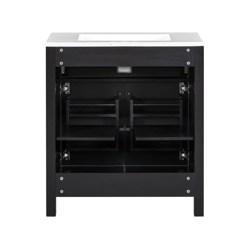 30" Bathroom Vanity with Ceramic Sink