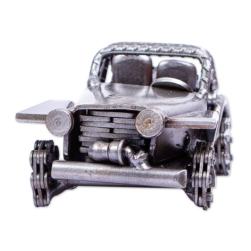 Novica Handmade Mini Rustic Jeep Recycled Auto Parts Figurine