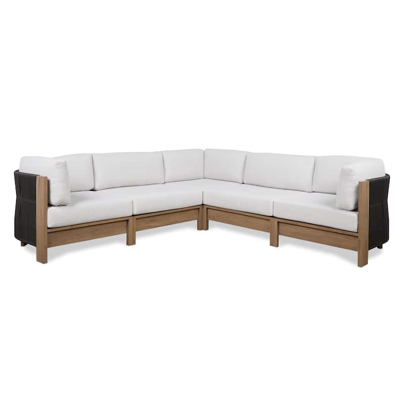 Stratton Outdoor 5-Piece Modular Sectional with Sunbrella Cushions