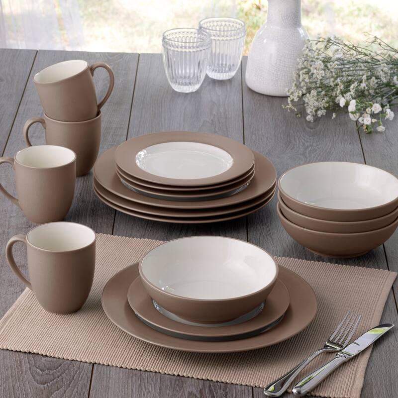 Noritake Colorwave 16-Piece Rim Dinnerware Set, Service For 4