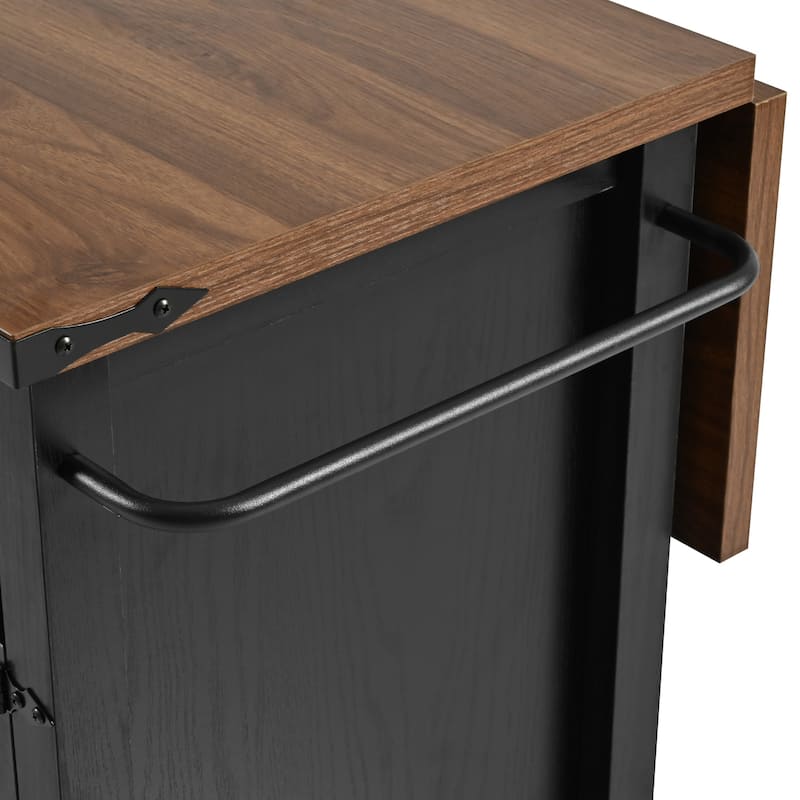 53.5''Farmhouse Kitchen Island with Power Outlet