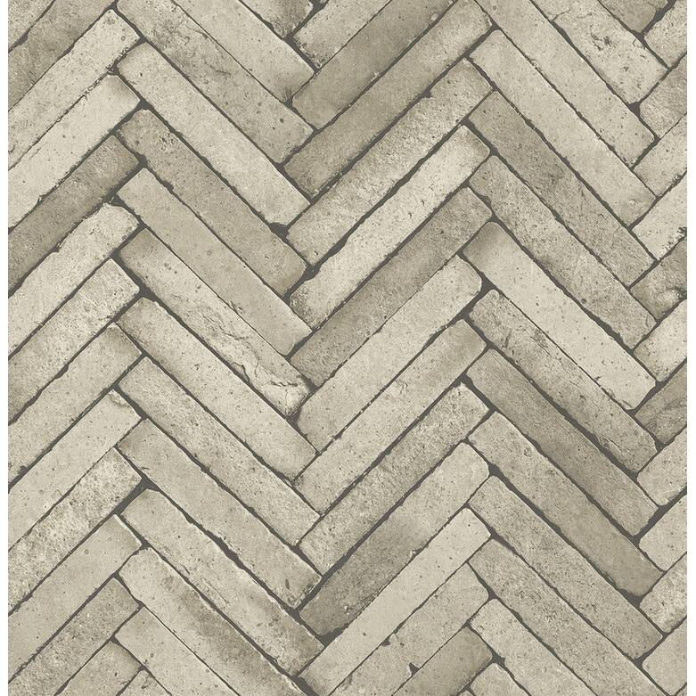 Brewster Arrow Neutral Diagonal Slate Wallpaper - 20.5in x 396in x 0.025in
