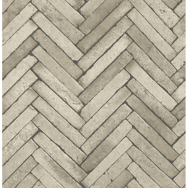 Brewster Arrow Neutral Diagonal Slate Wallpaper - 20.5in x 396in x 0.025in