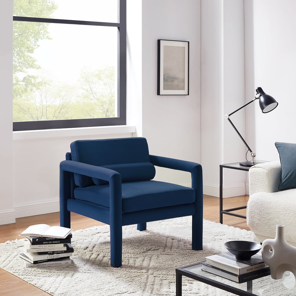 Art Leon Velvet Accent Armchair