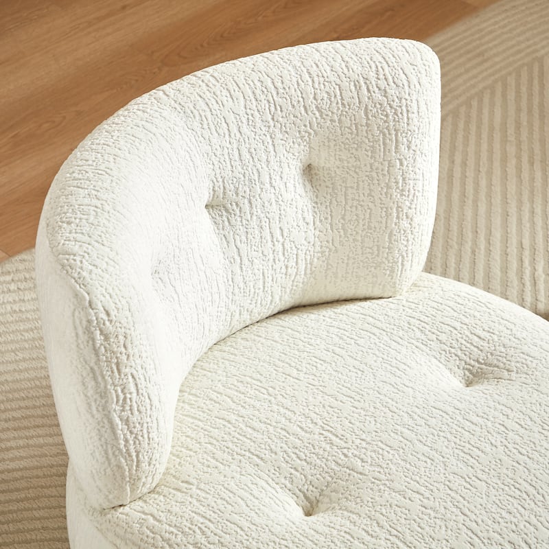 Art Leon Flannel Upholstered Swivel Accent Chair