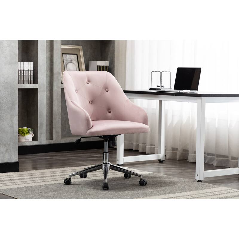 Porthos Home Livia Chair For Desk, Semi Wingback In Velvet Fabric