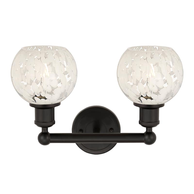 Innovations Lighting 616-2W 10 15 White Mouchette Vanity White