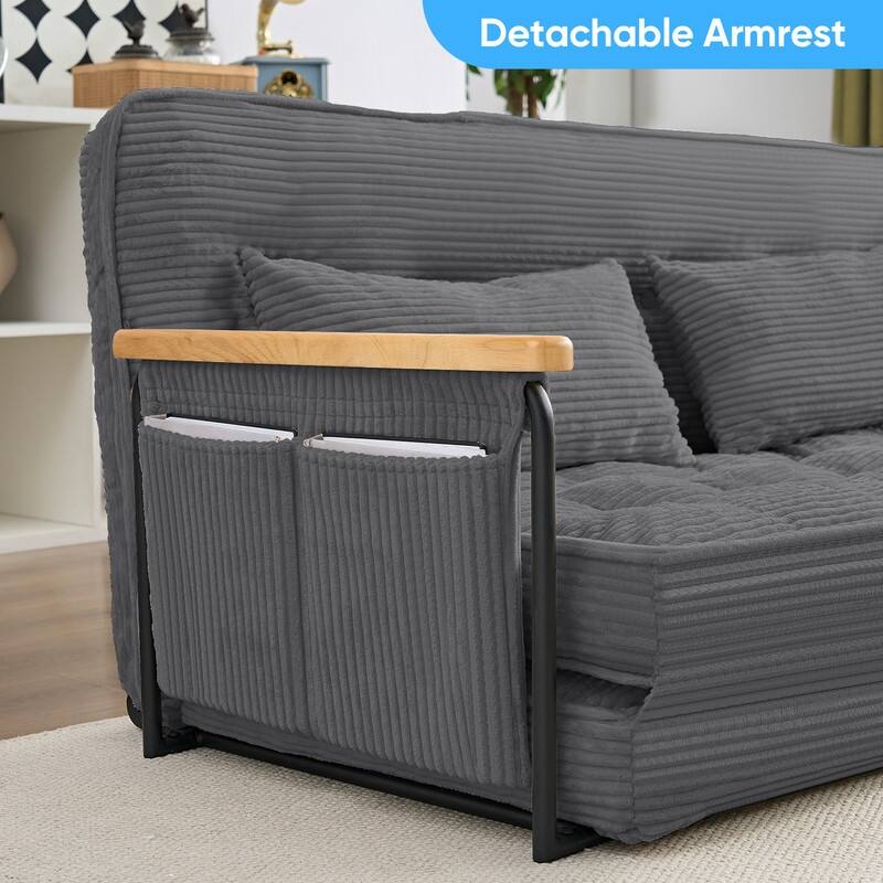 Mixoy Muti-Functional Folding Floor Sofa Bed,3-Seater,2-Seater,1-Seater Lazy Futon Sofa with 6 Position Adjustable Backrest