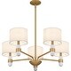 preview thumbnail 3 of 5, Kimberly 5-Light Brushed Weathered Brass Chandelier
