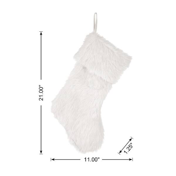 dimension image slide 1 of 2, Glitzhome 21"L Plush Christmas Stockings