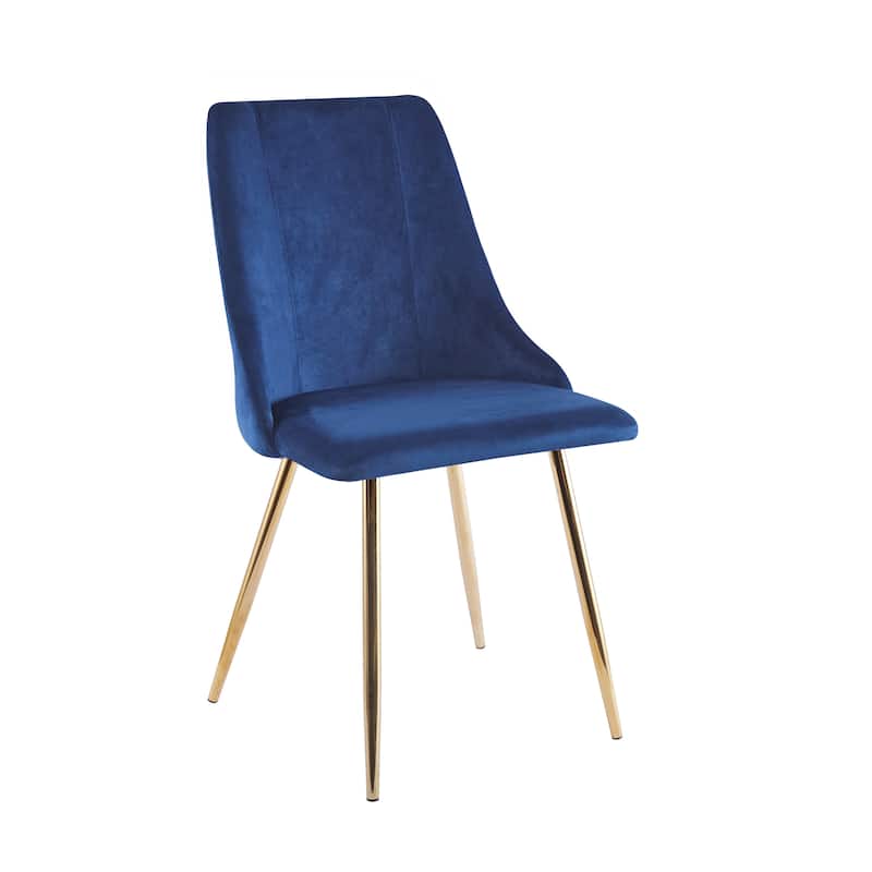 Porthos Home Pella Dining Chairs Set of 2, Velvet, Gold Chrome Legs