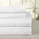 preview thumbnail 12 of 11, Pointehaven Combed Cotton Percale Crisp Breathable Solid or Printed Sheet Set Full - White