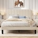 preview thumbnail 7 of 9, Javlergo Upholstered Adjustable Headboard Velvet Platform Bed Quiet Heavy-Duty Bed Frame No Box Spring Needed