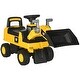preview thumbnail 1 of 8, CAT Licensed Ride-On Excavator for Kids with Functional Shovel & Hidden Storage - Yellow Yellow