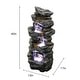 preview thumbnail 4 of 11, Outdoor LED 4-tier Stacked Rock Water Fountain