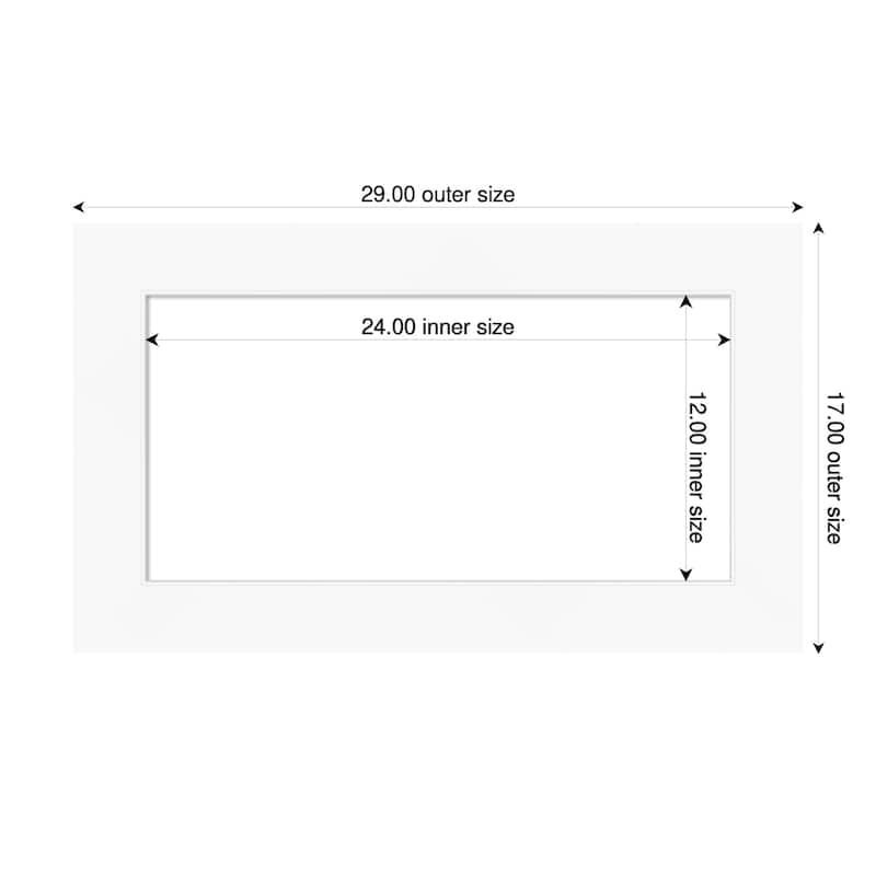 Amanti Art Cabinet White Framed Dry Erase Magnetic Board - 29 x 17 in