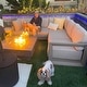 preview thumbnail 10 of 37, PURPLE LEAF Caesar L-Shaped Khaki Outdoor Couch with 9.6" Thick for Yard Porch Deck Patio Conversation Sets