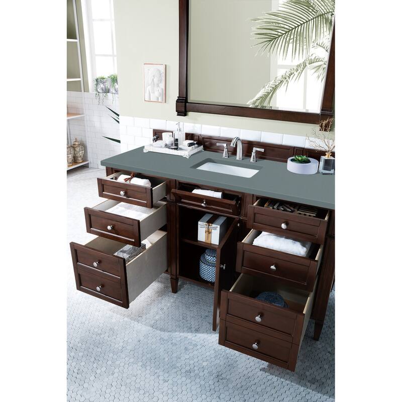 James Martin Vanities Brittany 60" Single Vanity, Burnished Mahogany