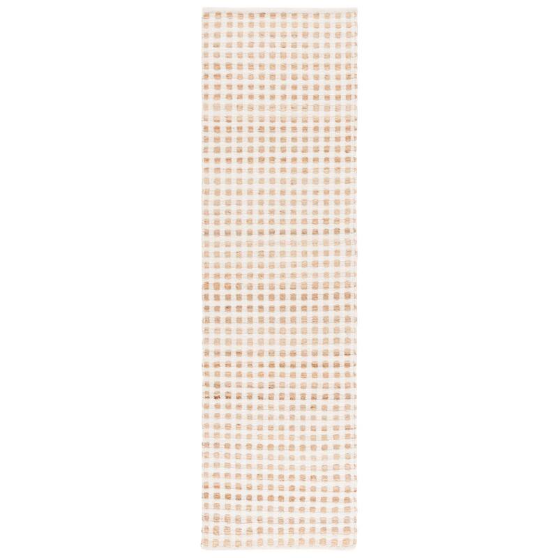 SAFAVIEH Hand-Woven Natura Adriene Transitional Wool Rug - 2'3" x 8' Runner - Natural/Ivory