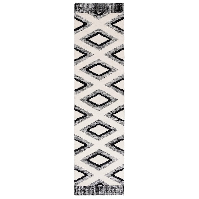 SAFAVIEH Handmade Casablanca Shag Elitka Diamond Wool Rug